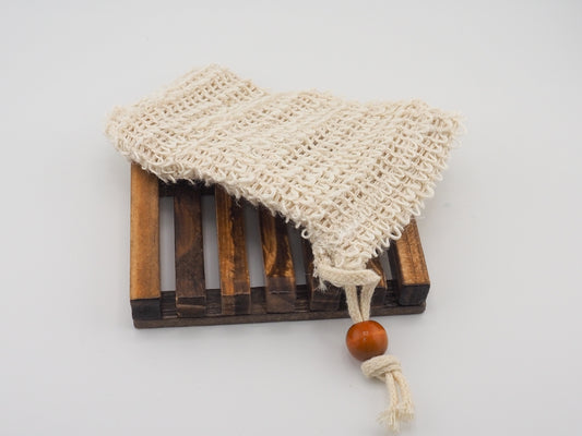 Soap tray & Exfoliating bag combo
